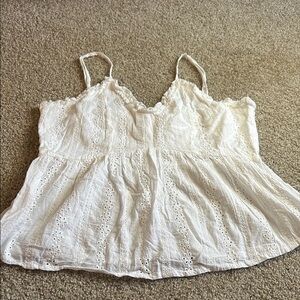 SHEIN White Ruffled Peplum A-Line Skirt